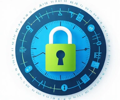 Secure data lock icon